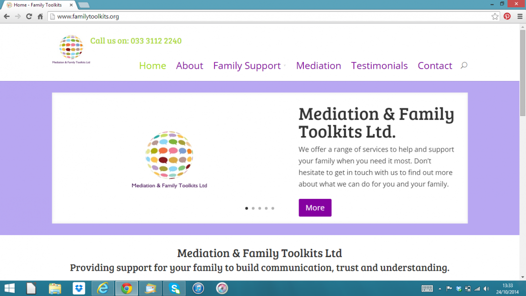 WordPress website FTK